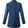 imageBeninos Womens Long Sleeve Blazers Business Casual Solid Lightweight Suit Jacket Office BlazerNavy