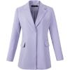 imageBeninos Womens Long Sleeve Blazers Business Casual Solid Lightweight Suit Jacket Office BlazerPurple