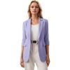 imageBeninos Womens Long Sleeve Blazers Business Casual Solid Lightweight Suit Jacket Office BlazerPurple