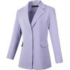 imageBeninos Womens Long Sleeve Blazers Business Casual Solid Lightweight Suit Jacket Office BlazerPurple