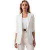 imageBeninos Womens Long Sleeve Blazers Business Casual Solid Lightweight Suit Jacket Office BlazerWhite