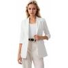 imageBeninos Womens Long Sleeve Blazers Business Casual Solid Lightweight Suit Jacket Office BlazerWhite