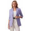 imageBeninos Womens Long Sleeve Blazers Business Casual Solid Lightweight Suit Jacket Office BlazerPurple