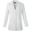 imageBeninos Womens Long Sleeve Blazers Business Casual Solid Lightweight Suit Jacket Office BlazerWhite