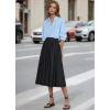 imageBeninos Dressy Casual Tops Business Work Blouses Short Sleeve White Collared V Neck TshirtLight Blue