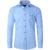 imageBeninos Mens Casual Long Sleeve Stretch Dress Shirt WrinkleFree Slim Fit Button Down ShirtsLight Blue