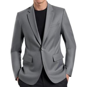 imageBeninos Mens Sport Coat Casual Blazer One Button Business Suit JacketGrey