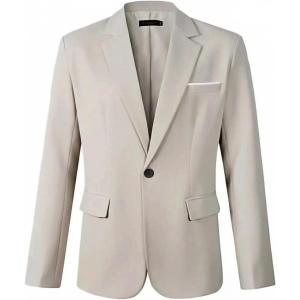 imageBeninos Mens Sport Coat Casual Blazer One Button Business Suit Jacket306 Khaki