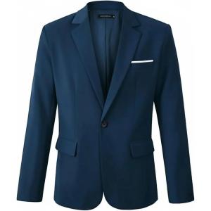 imageBeninos Mens Sport Coat Casual Blazer One Button Business Suit Jacket306 Navy