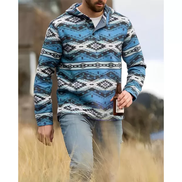 Beotyshow Men's Aztec Western Hoodie Sweatshirt Pullover Hooded Sweatshirts Casual Vintage Hoodies