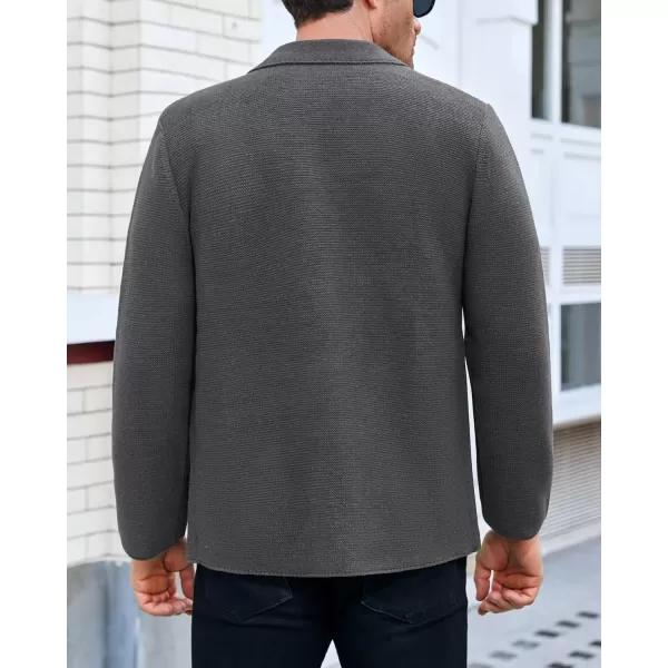 Beotyshow Mens Cardigan Sweater Blazer Cable Knit Button Down Knitted Sweater Casual with Pockets