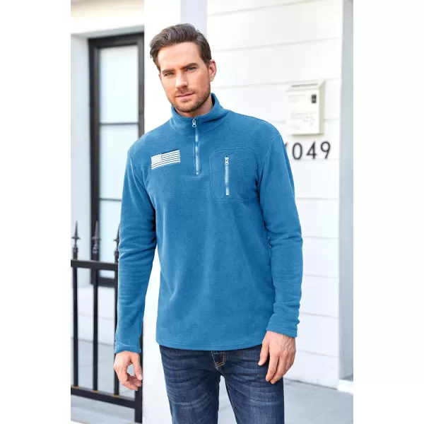 Beotyshow Mens Tactical Fleece Jacket Polar Soft Warm Quarter Zip Pullover