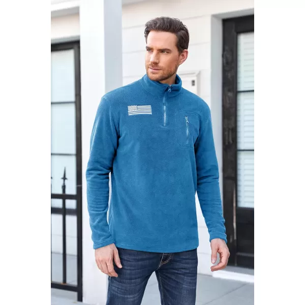 Beotyshow Mens Tactical Fleece Jacket Polar Soft Warm Quarter Zip Pullover