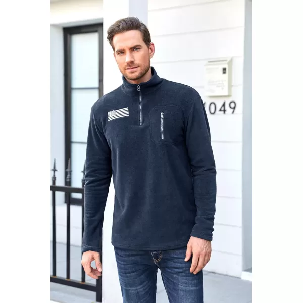 Beotyshow Mens Tactical Fleece Jacket Polar Soft Warm Quarter Zip Pullover
