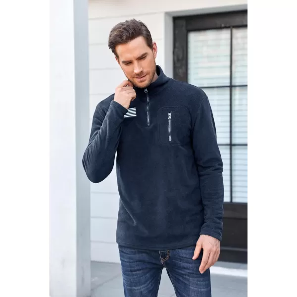 Beotyshow Mens Tactical Fleece Jacket Polar Soft Warm Quarter Zip Pullover