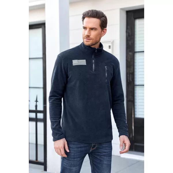 Beotyshow Mens Tactical Fleece Jacket Polar Soft Warm Quarter Zip Pullover