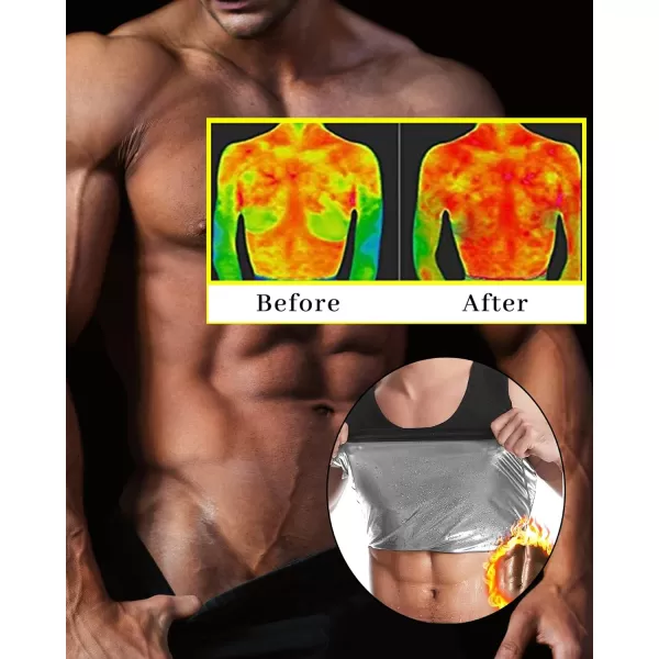 CGTFY Gynecomastia Compression Shirts Men Tank Top Sauna Sweat Shirts,Slimming Body Shaper Vest for Men