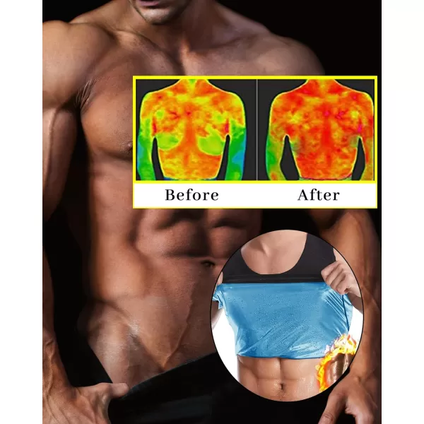 CGTFY Gynecomastia Compression Shirts Men Tank Top Sauna Sweat Shirts,Slimming Body Shaper Vest for Men