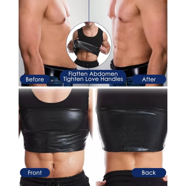 CGTFY Gynecomastia Compression Shirts Men Tank Top Sauna Sweat Shirts,Slimming Body Shaper Vest for Men