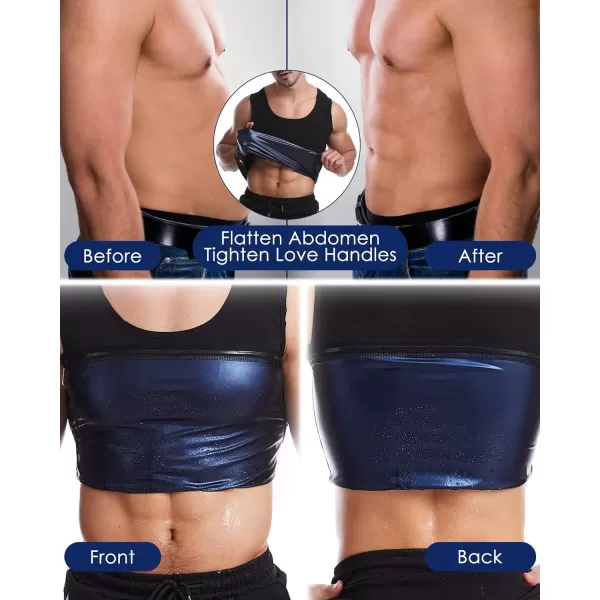 CGTFY Gynecomastia Compression Shirts Men Tank Top Sauna Sweat Shirts,Slimming Body Shaper Vest for Men