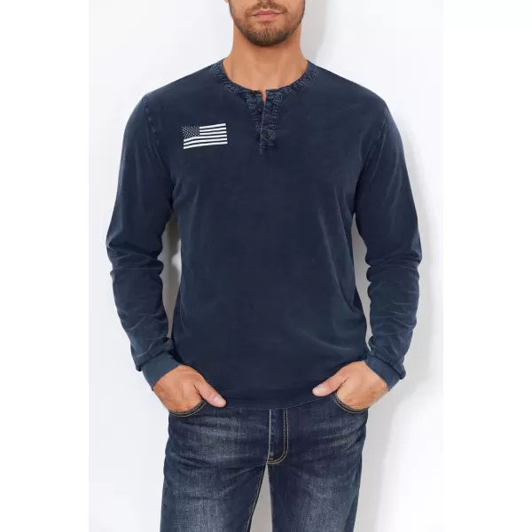 Mens Casual Button Short Sleeve Henley T-Shirts Patriotic Tactical Military Army Shirts for Men