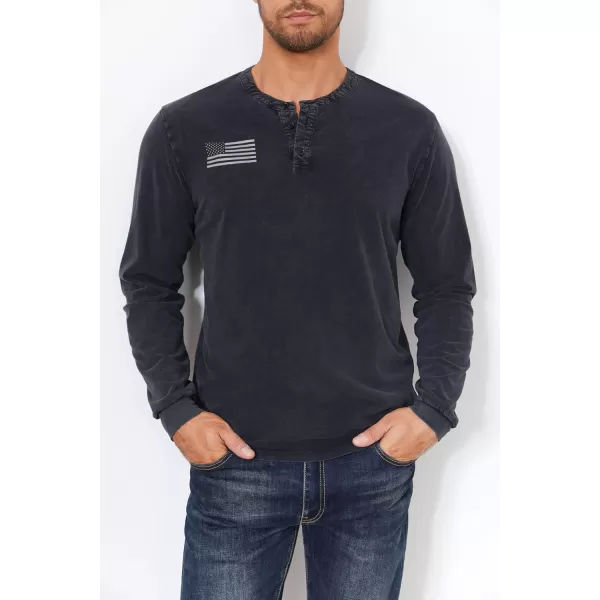 Mens Casual Button Short Sleeve Henley T-Shirts Patriotic Tactical Military Army Shirts for Men