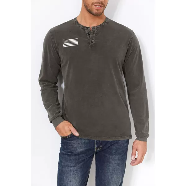 Mens Casual Button Short Sleeve Henley T-Shirts Patriotic Tactical Military Army Shirts for Men