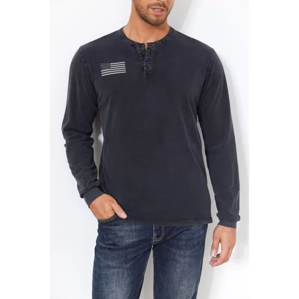 Mens Casual Button Short Sleeve Henley T-Shirts Patriotic Tactical Military Army Shirts for Men