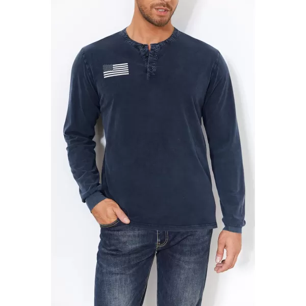 Mens Casual Button Short Sleeve Henley T-Shirts Patriotic Tactical Military Army Shirts for Men
