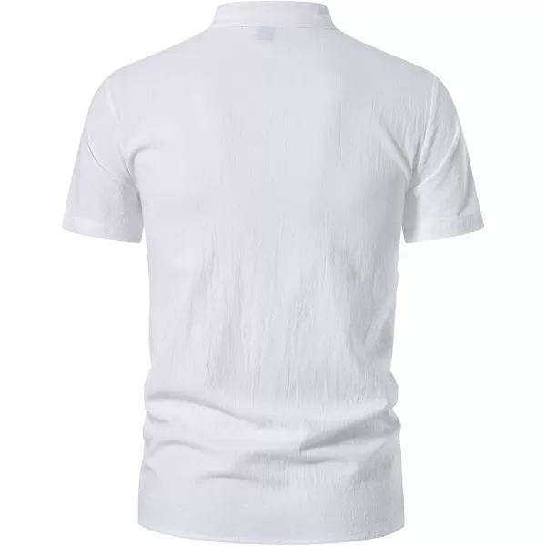 Mens Cotton Linen Shirts Lace Up Short/Long Sleeve Henley Pirate Shirt Casual V Neck for Beach Renaissance Viking Hippie