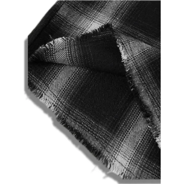 Men's Sleeveless Flannel Plaid Shirts Casual Button Down Cowboy Vest Shirts