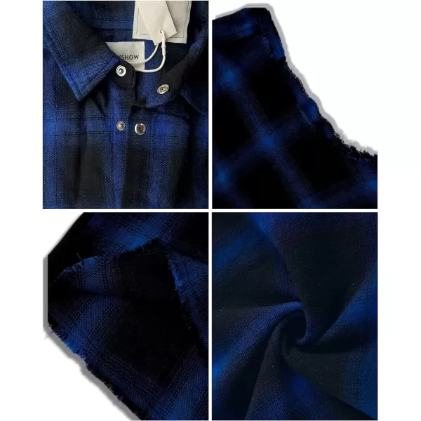 Men's Sleeveless Flannel Plaid Shirts Casual Button Down Cowboy Vest Shirts