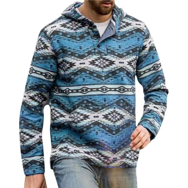 Beotyshow Men's Aztec Western Hoodie Sweatshirt Pullover Hooded Sweatshirts Casual Vintage Hoodies