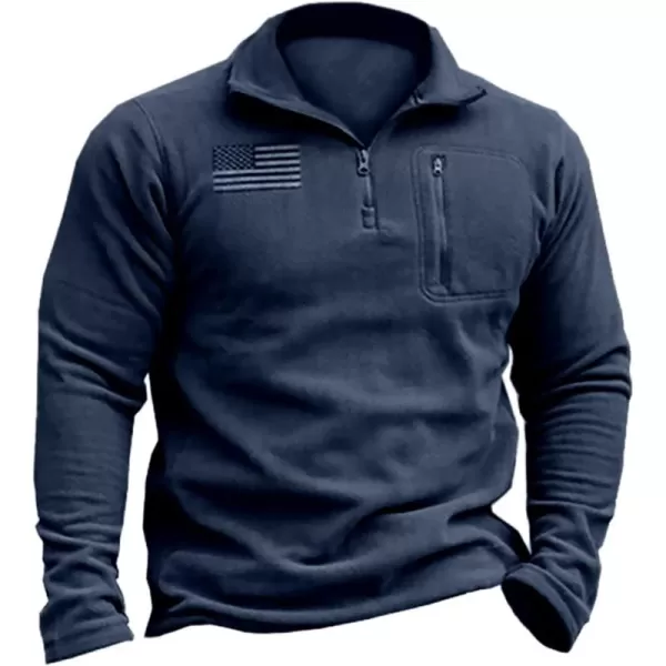 Beotyshow Mens Tactical Fleece Jacket Polar Soft Warm Quarter Zip Pullover