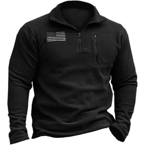 Beotyshow Mens Tactical Fleece Jacket Polar Soft Warm Quarter Zip Pullover