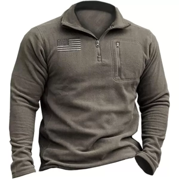 Beotyshow Mens Tactical Fleece Jacket Polar Soft Warm Quarter Zip Pullover
