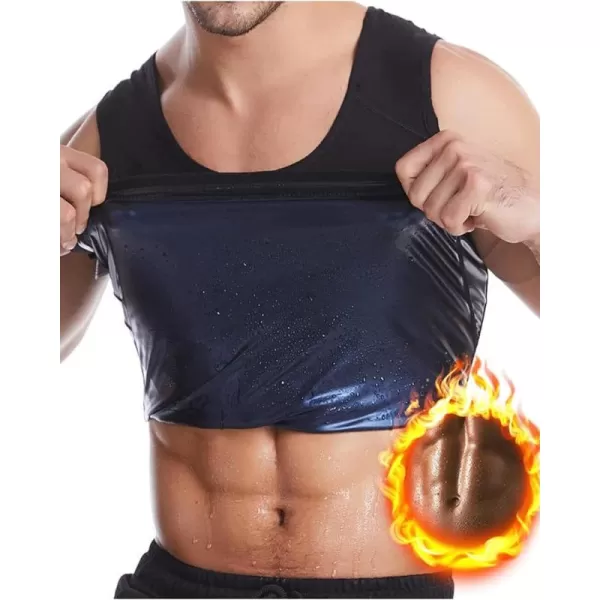 CGTFY Gynecomastia Compression Shirts Men Tank Top Sauna Sweat Shirts,Slimming Body Shaper Vest for Men