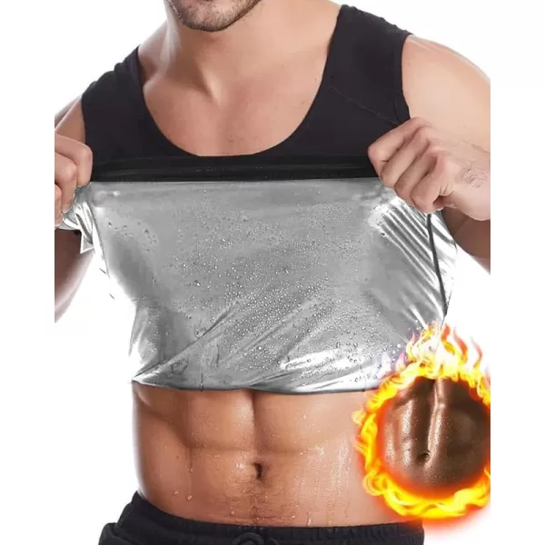 CGTFY Gynecomastia Compression Shirts Men Tank Top Sauna Sweat Shirts,Slimming Body Shaper Vest for Men