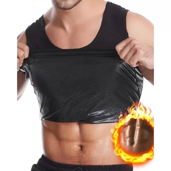 CGTFY Gynecomastia Compression Shirts Men Tank Top Sauna Sweat Shirts,Slimming Body Shaper Vest for Men