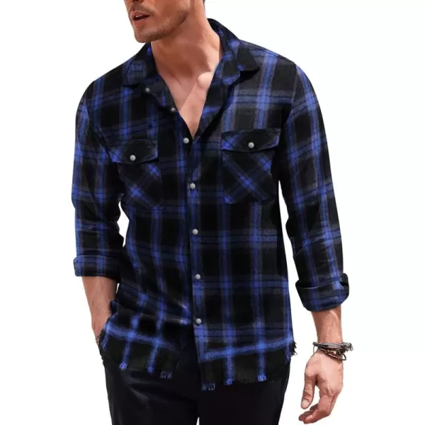 Men's Sleeveless Flannel Plaid Shirts Casual Button Down Cowboy Vest Shirts