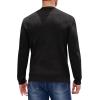 imageBeotyshow Mens Long Sleeve Crew Neck Casual Textured Sweaters Heavyweight Pullover JumperBlack
