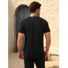 imageBeotyshow Mens Ribbed Knit T Shirts Short Sleeve Crew Neck Slim Fit Stretchy Muscle Shirts Basic Solid Tee TopsBlack
