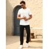 imageBeotyshow Mens Ribbed Knit T Shirts Short Sleeve Crew Neck Slim Fit Stretchy Muscle Shirts Basic Solid Tee TopsCreamywhite