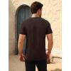 imageBeotyshow Mens Ribbed Knit T Shirts Short Sleeve Crew Neck Slim Fit Stretchy Muscle Shirts Basic Solid Tee TopsDark Brown