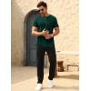 imageBeotyshow Mens Ribbed Knit T Shirts Short Sleeve Crew Neck Slim Fit Stretchy Muscle Shirts Basic Solid Tee TopsDark Green