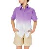 imageBoys Button Down Shirts Gradient Linen Casual Short Sleeve Beach Summer Boy Shirt with Pocket 214 YearsPurple01