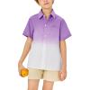 imageBoys Button Down Shirts Gradient Linen Casual Short Sleeve Beach Summer Boy Shirt with Pocket 214 YearsPurple01