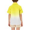 imageBoys Button Down Shirts Gradient Linen Casual Short Sleeve Beach Summer Boy Shirt with Pocket 214 YearsYellow01
