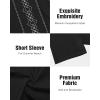 imageCuban Guayabera Shirts for Men Short Sleeve Casual Button Down Shirt Band Collar Beach Camp Mexican Shirt1black
