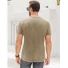 imageMens Distressed Henley Shirts Retro Short Sleeve Tee Shirts Casual Button Down Washed TShirts for Men1khaki